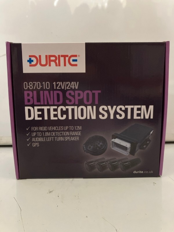 Lot 32  
            Nottingham SR6 - Delivery Only 

                
DURITE 0-870-10 BLIND SPOT DETECTION SYSTEM WITH LEFT TURN SPEAKER 12/24V ORIGINA...