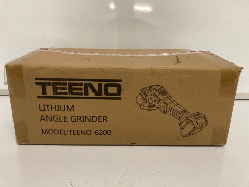 Lot 507  
            Nottingham SR6 - Delivery Only 

                
TEENO LITHIUM ANGLE GRINDER MODEL: TEENO-6200 (WITH 2 X BATTERIES AND CHARGER - 1...