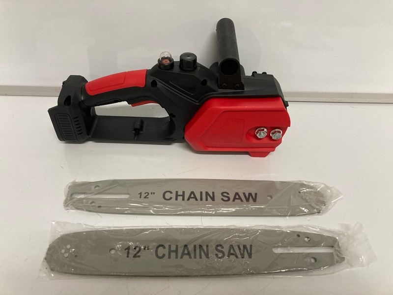 Lot 511  
            Nottingham SR6 - Delivery Only 

                
CORDLESS ELECTRIC CHAINSAW 12" (WITH 2X BATTERIES, CHARGER AND CARRY CASE - 18+ I...