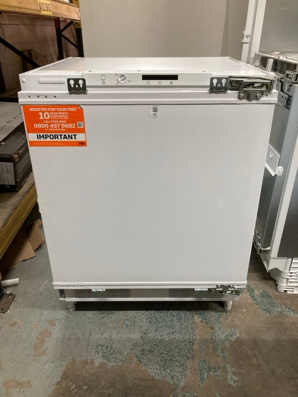 Lot 10  
            Nottingham SR2 - Delivery or Collection 

                
BEKO INTEGRATED UNDERCOUNTER FREEZER MODEL NO: BSF4682