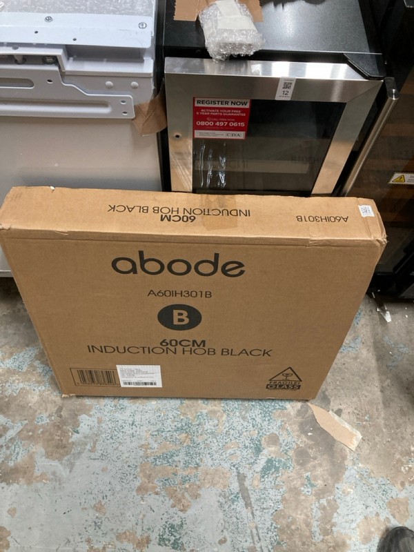 Lot 177  
            Nottingham SR2 - Collection Only 

                
ABODE INDUCTION HOB MODEL NO: A60IH301B (COLLECTION ONLY)