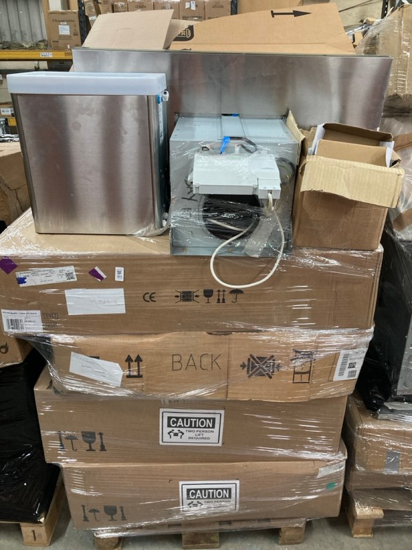 Lot 185  
            Nottingham SR2 - Collection Only 

                
PALLET OF APPLIANCES (SMASHED,SALVAGE,REPAIRS) (COLLECTION ONLY)