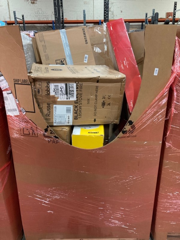 Lot 199  
            Nottingham SR2 - Collection Only 

                
PALLET OF ITEMS INC DIMPLEX FREESTANDING CONECTOR HEATER (COLLECTION ONLY)