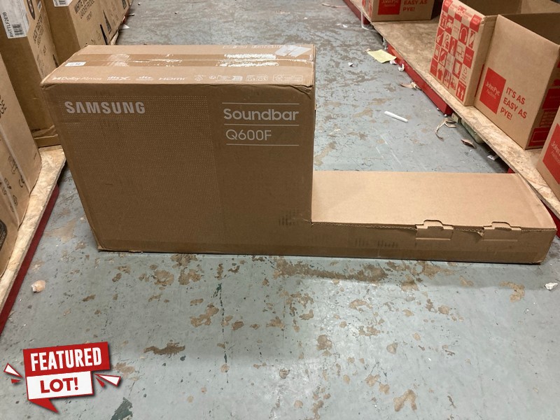 Lot 239  
            Nottingham SR2 - Delivery or Collection 

                
SAMSUNG SOUNDBAR Q600F ORIGINAL RRP: £499.00