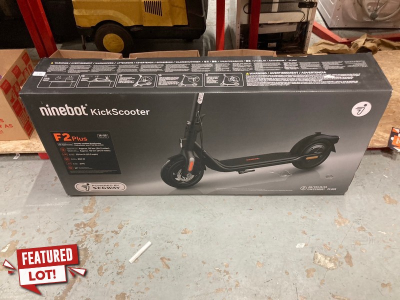 Lot 243  
            Nottingham SR2 - Collection Only 

                
NINEBOT KICK SCOOTER F2 PLUS  (COLLECTION ONLY)