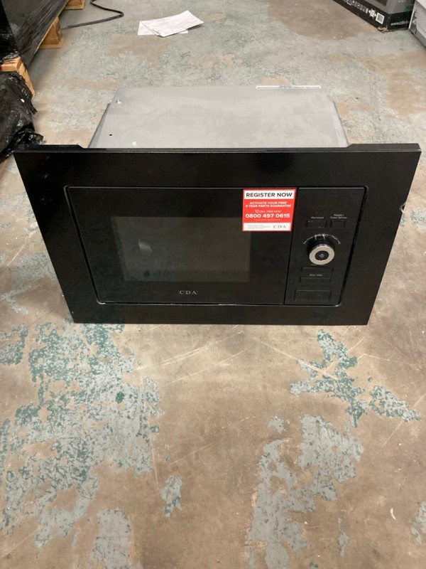 Lot 38  
            Nottingham SR2 - Delivery or Collection 

                
CDA BUILT IN MICROWAVE MODEL NO: VM452BL