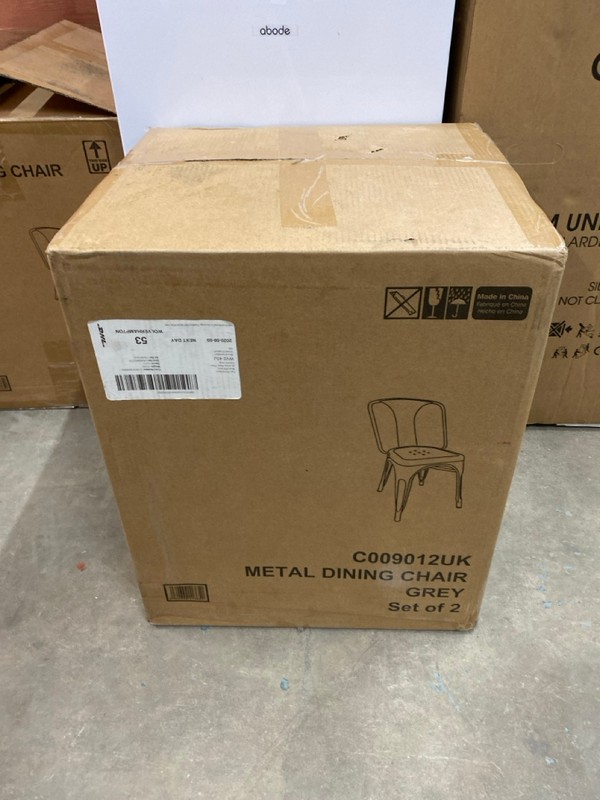 Lot 76  
            Nottingham SR2 - Collection Only 

                
METAL DINING CHAIR SET OF 2 (COLLECTION ONLY)