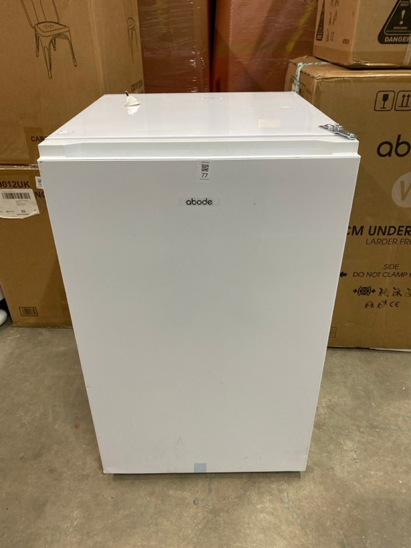 Lot 77  
            Nottingham SR2 - Delivery or Collection 

                
ABODE FREESTANDING TABLE TOP FRIDGE MODEL NO:ATTF0E1B