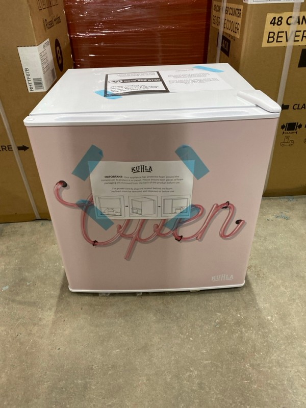 Lot 82  
            Nottingham SR2 - Delivery or Collection 

                
KUHLA 45 LITRE MINI FRIDGE MODEL NO: KTTF0E6W