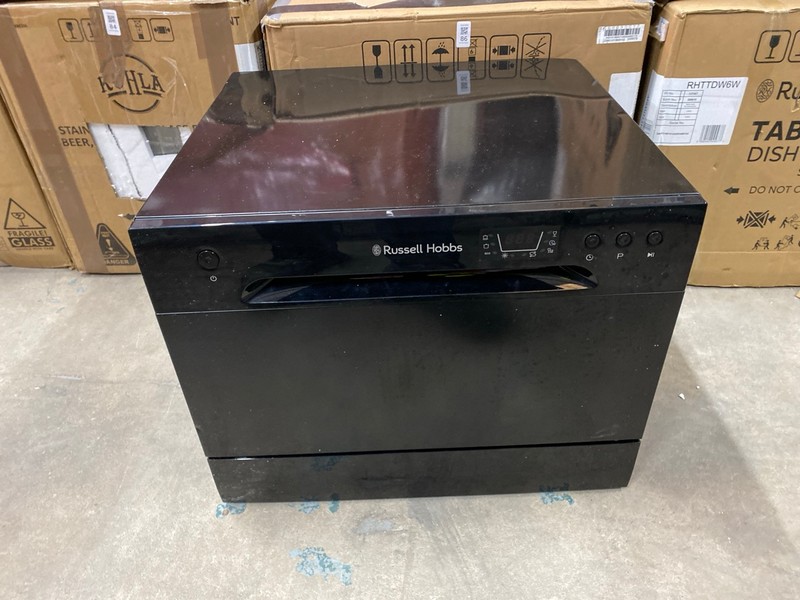 Lot 85  
            Nottingham SR2 - Delivery or Collection 

                
RUSSELL HOBBS TABLE TOP DISHWASHER MODEL NO: RHTTDW6B