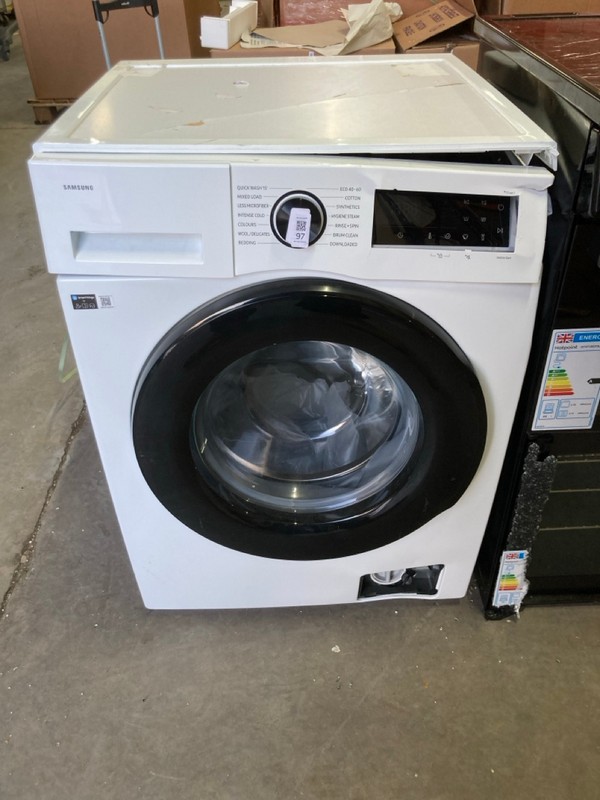 Lot 97  
            Nottingham SR2 - Delivery or Collection 

                
SAMSUNG SERIES 5 WASHING MACHINE MODEL NO: WW90CGC04DAE ORIGINAL RRP £369.00