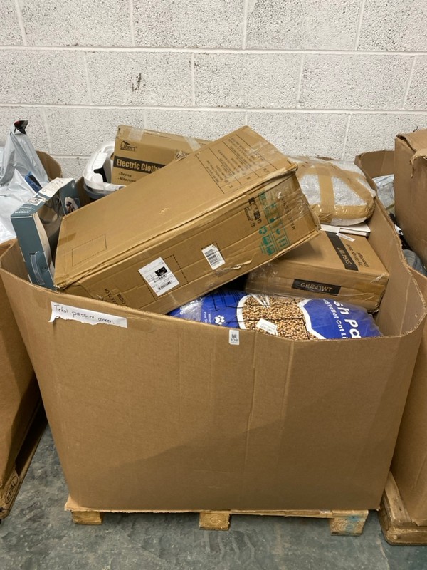 Lot 108  
            Nottingham SR3 - Delivery or Collection 

                
PALLET OF ITEMS TO INCLUDE ELECTRIC CLOTHES DRYER