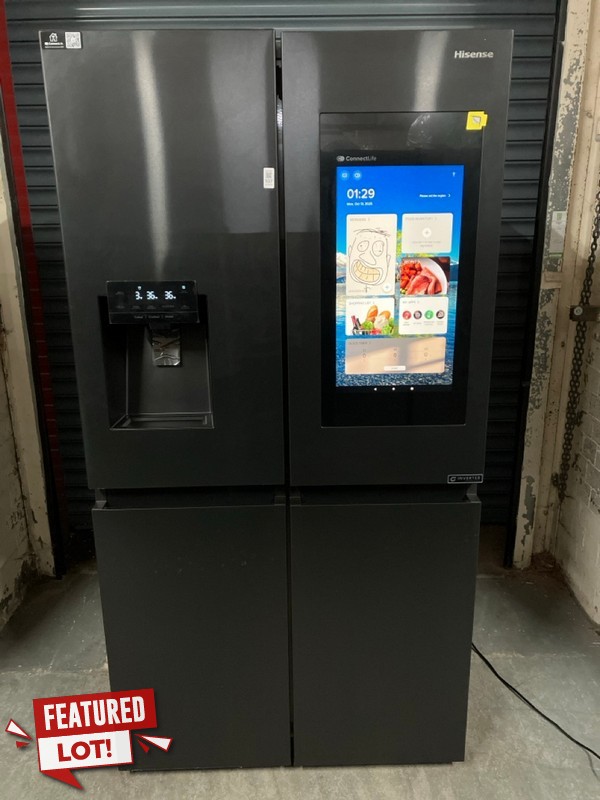 Lot 107  
            Nottingham SR6 - Delivery Or Collection 

                
HISENSE PUREFLAT SMART FRIDGE FREEZER MODEL: RQ760N4IFE ORIGINAL RRP: £2,299.00
