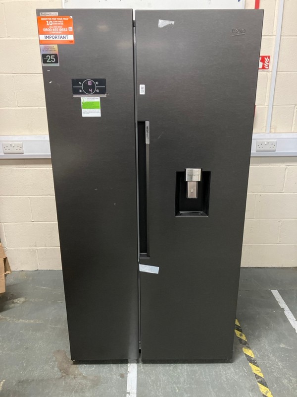 Lot 114  
            Nottingham SR6 - Delivery Or Collection 

                
BEKO AMERICAN STYLE FRIDGE FREEZER MODEL: ASD2442VPZ ORIGINAL RRP: £749.00