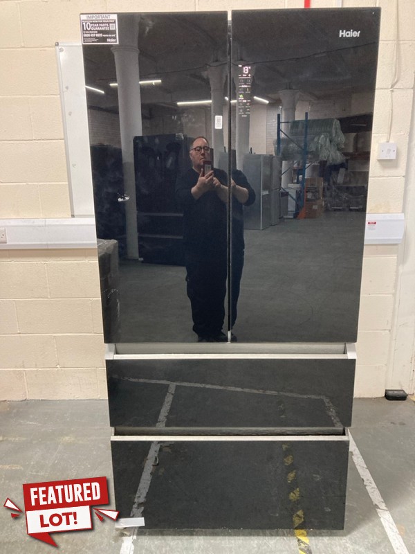 Lot 122  
            Nottingham SR6 - Delivery Or Collection 

                
HAIER 90 SERIES 7 FRIDGE FREEZER MODEL: HFR79F19DFGB ORIGINAL RRP: £1,499.00