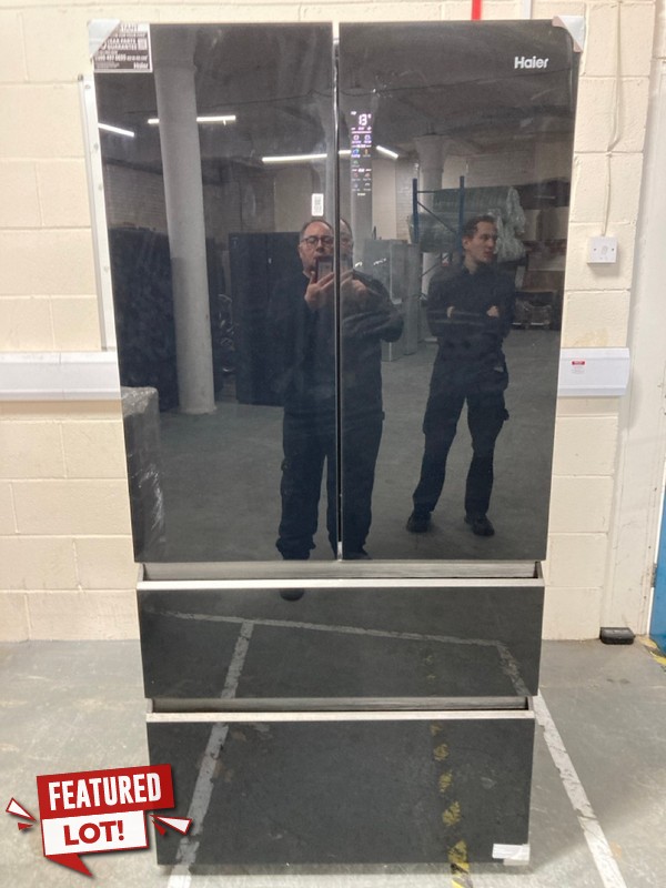 Lot 123  
            Nottingham SR6 - Delivery Or Collection 

                
HAIER 90 SERIES 7 FRIDGE FREEZER MODEL: HFR79F19DFGB ORIGINAL RRP: £1,499.00