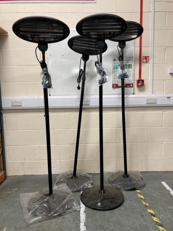 Lot 142  
            Nottingham SR6 - Collection Only 

                
4 X GARDENLINE 2000W PATIO HEATERS (COLLECTION ONLY)