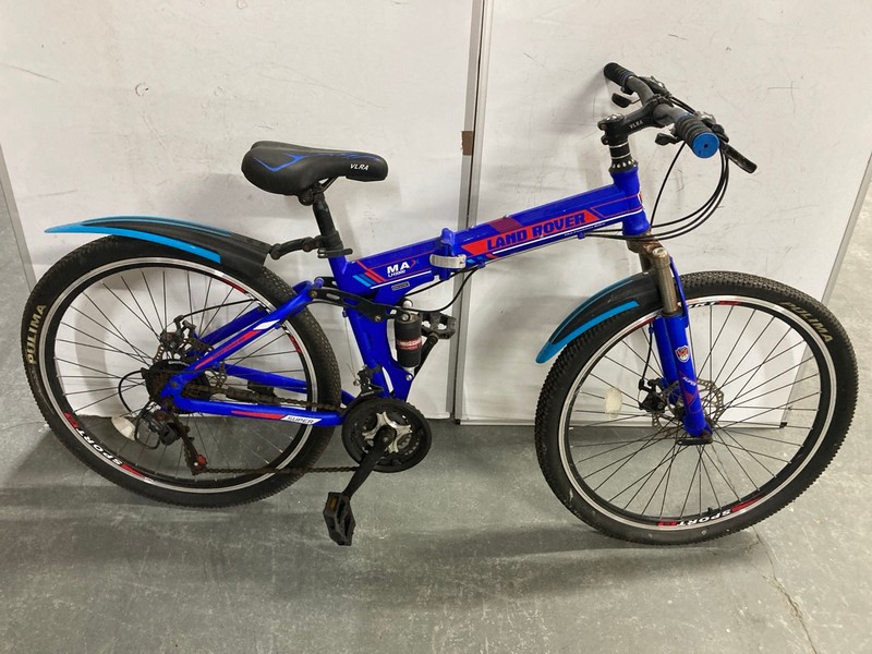 Lot 148  
            Nottingham SR6 - Collection Only 

                
LAND ROVER MA LH2000 BLUE FRAME PEDAL BICYCLE (MPSS02391593) (COLLECTION ONLY)