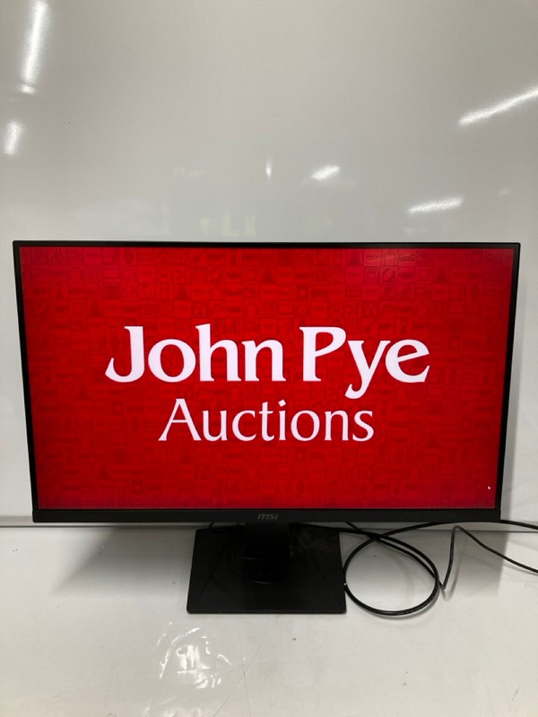 Lot 29  
            Nottingham SR6 - Delivery Or Collection 

                
MSI MAG 27" MONITOR MODEL: MAG 274UPF (WITH POWER CABLE, STAND) (FAINT LINES ON S...