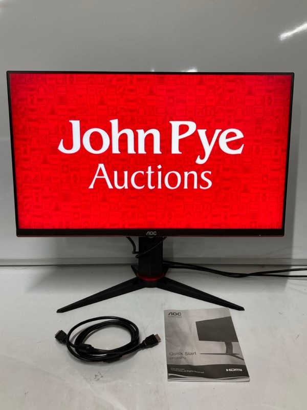 Lot 34  
            Nottingham SR6 - Delivery Or Collection 

                
AOC 27" GAMING MONITOR MODEL: 27G2SPU/BK (WITH POWER CABLE, STAND AND BOX) (SCRAT...