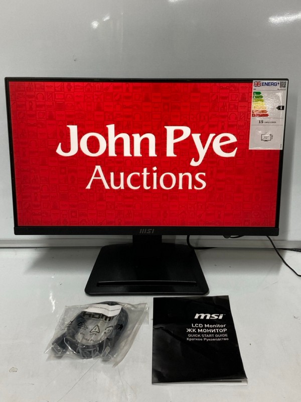 Lot 35  
            Nottingham SR6 - Delivery Or Collection 

                
MSI 22" MONITOR MODEL: PRO MP223 E2 (WITH POWER CABLE, STAND AND BOX) ORIGINAL RR...