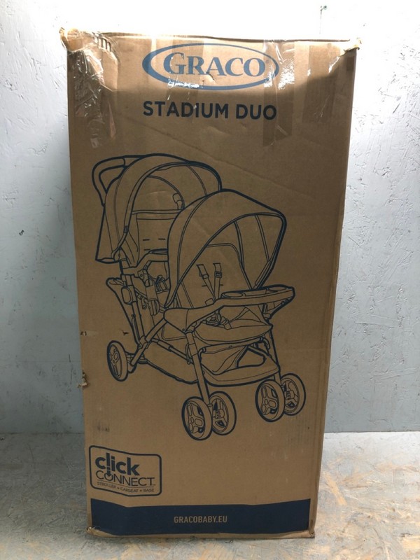 Lot 64  
            Nottingham SR6 - Delivery Or Collection 

                
GRACO STADIUM DUO TANDEM DOUBLE PUSHCHAIR