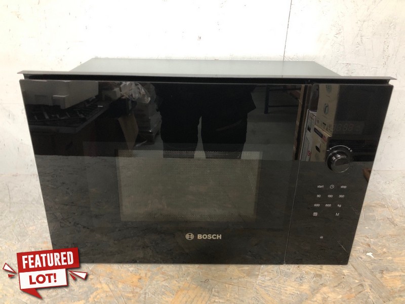 Lot 81  
            Nottingham SR6 - Delivery Or Collection 

                
BOSCH BUILT-IN MICROWAVE MODEL: BFL523MB0B ORIGINAL RRP: £389.00