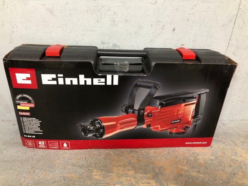 Lot 88  
            Nottingham SR6 - Delivery Or Collection 

                
EINHELL TC-DH43 DEMOLITION HAMMER (WITH CARRY CASE) (18+ ID MAY BE REQUIRED) ORIG...