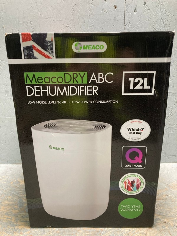 Lot 8  
            Nottingham SR6 - Delivery Or Collection 

                
MEACODRY ABC 12L DEHUMIDIFIER ORIGINAL RRP: £149.00