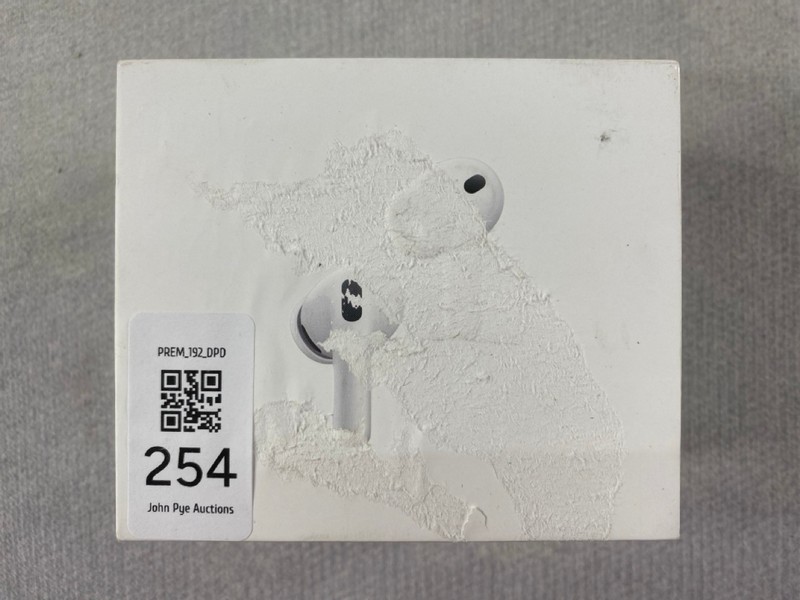 Lot 254  
            Nottingham Prem - Delivery Only 

                
APPLE AIRPODS PRO EARPHONES: MODEL NO A3063, A3122, A3064 (WITH BOX)  [JPTN48619]