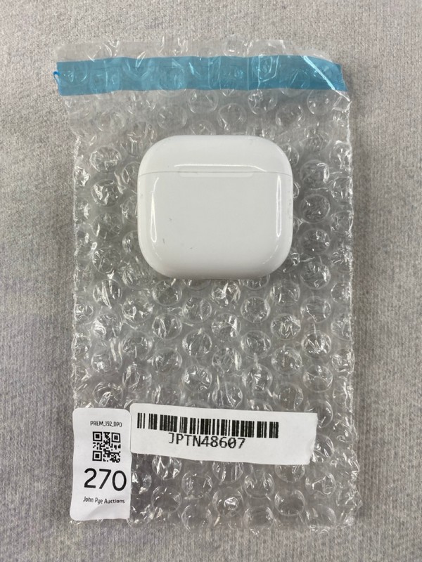Lot 270  
            Nottingham Prem - Delivery Only 

                
APPLE AIRPODS 4 (ANC) EARPHONES: MODEL NO A3055, A3056, A3059  [JPTN48607]
