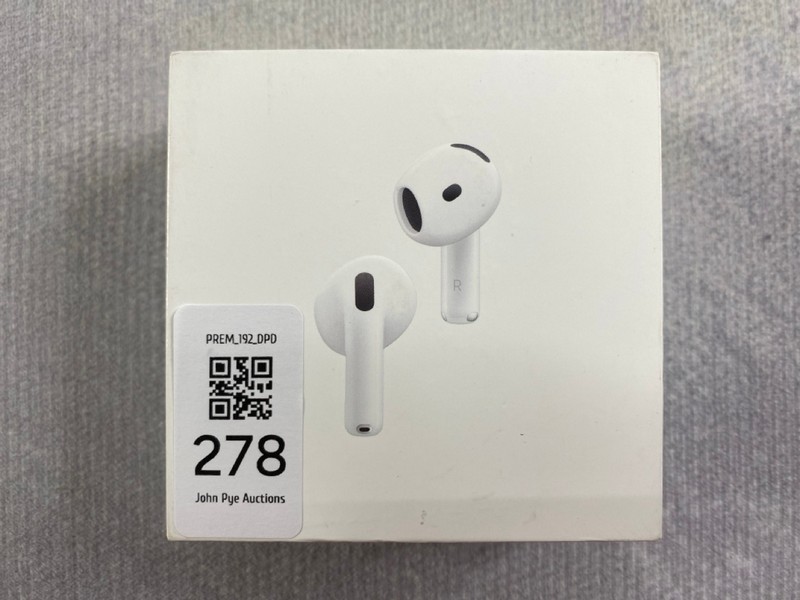 Lot 278  
            Nottingham Prem - Delivery Only 

                
APPLE AIRPODS 4 (ANC) EARPHONES: MODEL NO A3055, A3056, A3059 (WITH BOX) (FAULTY ...