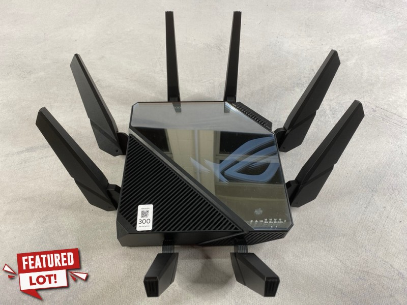Lot 300  
            Nottingham Prem - Delivery Only 

                
ASUS ROG GT-AXE16000 GAMING ROUTER. (WITH AC POWER ADAPTOR)ORIGINAL RRP £299  [JP...