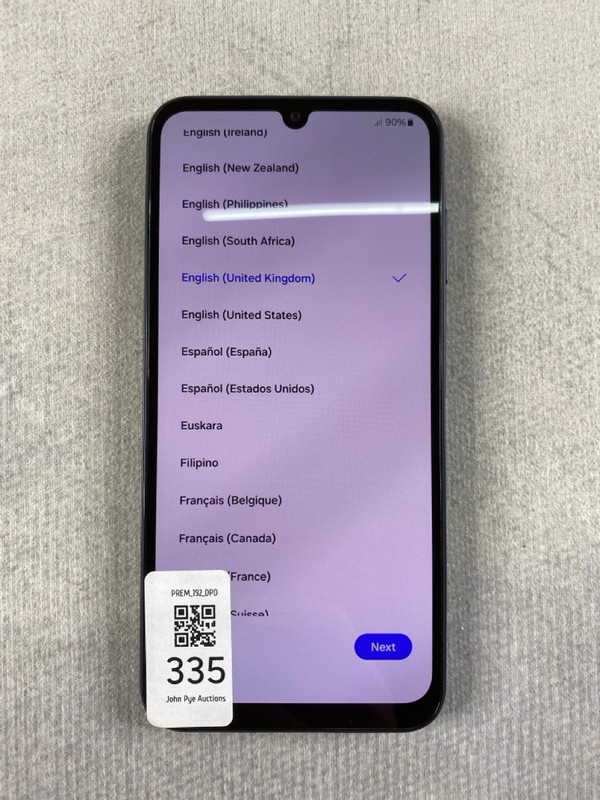 Lot 335  
            Nottingham Prem - Delivery Only 

                
SAMSUNG GALAXY A25 128GB SMARTPHONE IN BLACK: MODEL NO SM-A256B/DSN  [JPTN48578]