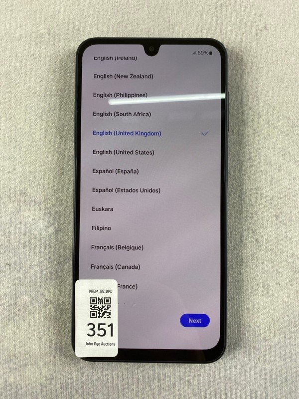 Lot 351  
            Nottingham Prem - Delivery Only 

                
SAMSUNG GALAXY A16 G5 WITH SMART TAG 128GB SMARTPHONE IN BLACK: MODEL NO SM-A166B...