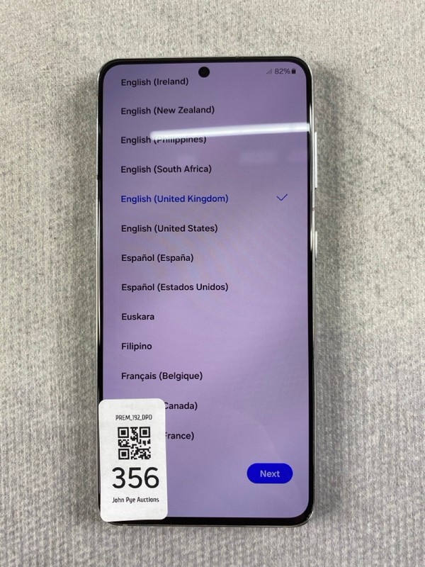 Lot 356  
            Nottingham Prem - Delivery Only 

                
SAMSUNG GALAXY S21 128GB SMARTPHONE IN WHITE MODEL NO SM-S991B/DS  [JPTN48584]