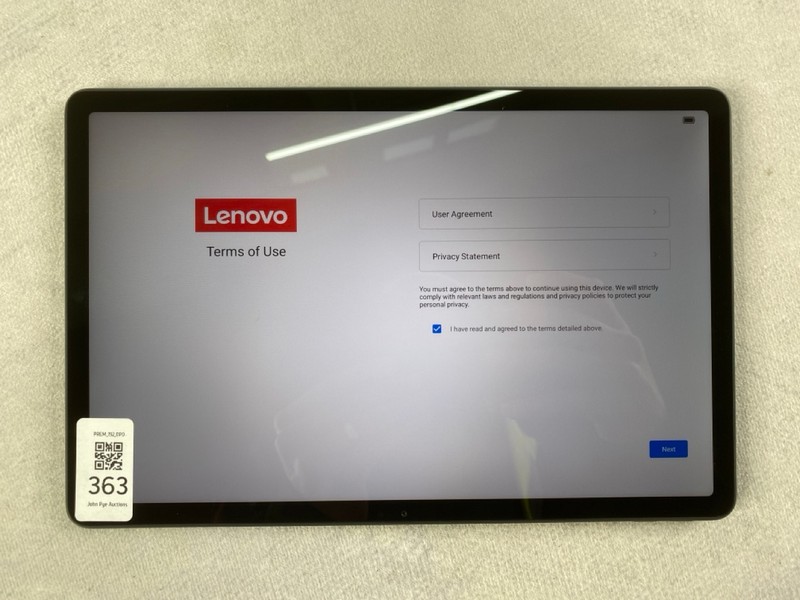 Lot 363  
            Nottingham Prem - Delivery Only 

                
LENOVO TAB M11  TABLET WITH WIFI. (WITH ACCESSORIES)  [JPTN48541]