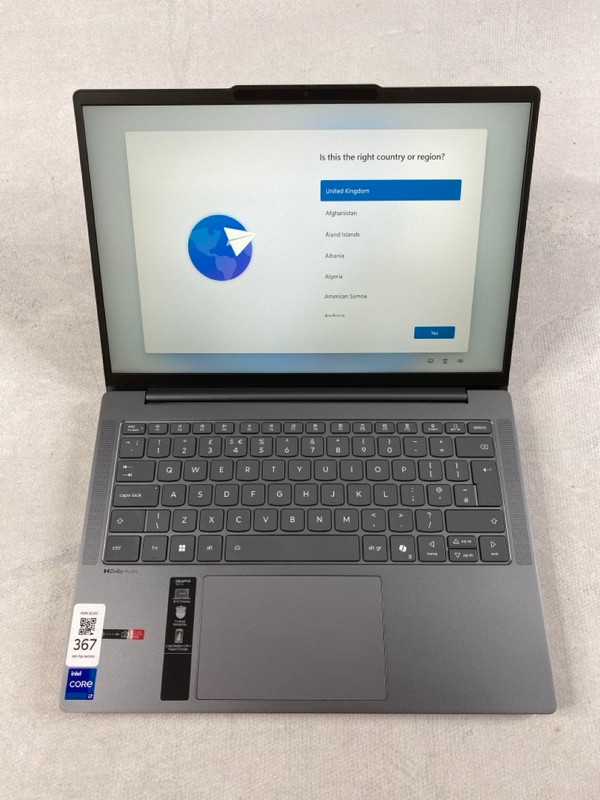 Lot 367  
            Nottingham Prem - Delivery Only 

                
LENOVO IDEAPAD SLIM 5 14IRH10 512GB LAPTOP. (WITH BOX). INTEL I7, 24GB RAM,   [JP...