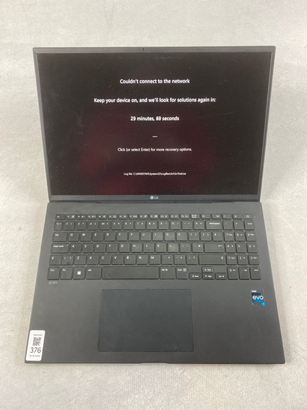 Lot 376  
            Nottingham Prem - Delivery Only 

                
LG GRAM 1TB LAPTOP. (WITH BOX & AC CHARGER). INTEL I7, 32GB RAM,   [JPTN48475]