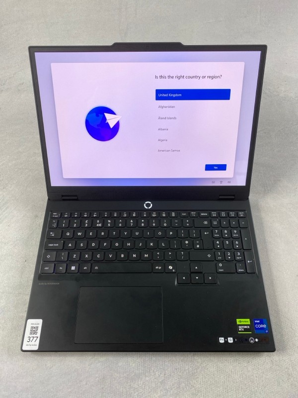 Lot 377  
            Nottingham Prem - Delivery Only 

                
LENOVO LEGION 5 15IRX10 1TB LAPTOP. (WITH BOX & AC CHARGER). INTEL I7, 24GB RAM, ...