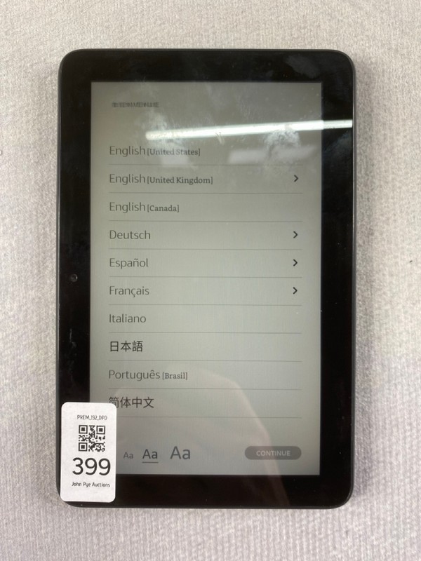 Lot 399  
            Nottingham Prem - Delivery Only 

                
FIRE 7 (12TH GEN) 16GB TABLET WITH WIFI.  [JPTN48568]