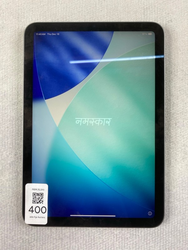 Lot 400  
            Nottingham Prem - Delivery Only 

                
APPLE IPAD MINI 64GB TABLET WITH WIFI: MODEL NO A2567 (SCREEN FAULT)  [JPTN48581]