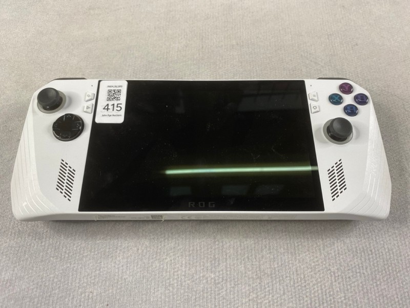 Lot 415  
            Nottingham Prem - Delivery Only 

                
ASUS ROG RC71L HAND HELD GAME CONSOLE. (UNIT ONLY) (SALVAGE PARTS ONLY)  [JPTN48277]