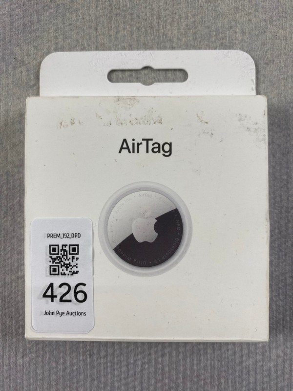 Lot 426  
            Nottingham Prem - Delivery Only 

                
APPLE AIRTAG TRACKING DEVICE: MODEL NO A2187 (WITH BOX)  [JPTN48348]