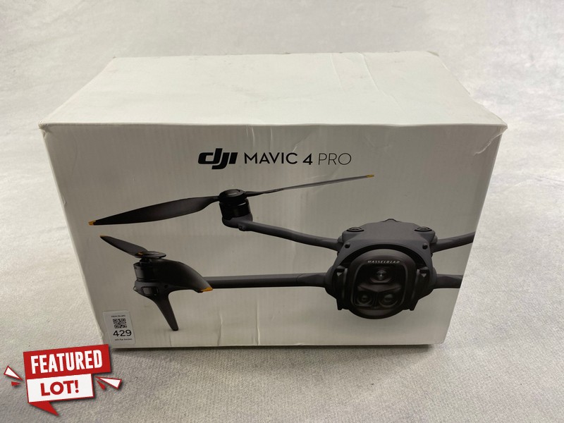 Lot 429  
            Nottingham Prem - Delivery Only 

                
DJI MAVIC 4 PRO WITH CONTROLLER (ORIGINAL RRP £1879 (WITH ACCESSORIES,WITH BOX)