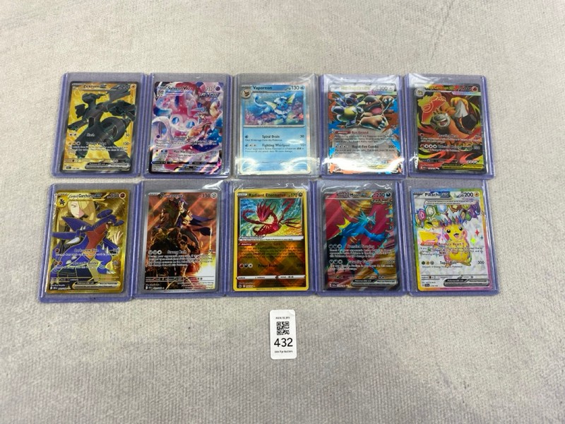 Lot 432  
            Nottingham Prem - Delivery Only 

                
10 X RARE POKEMON CARDS