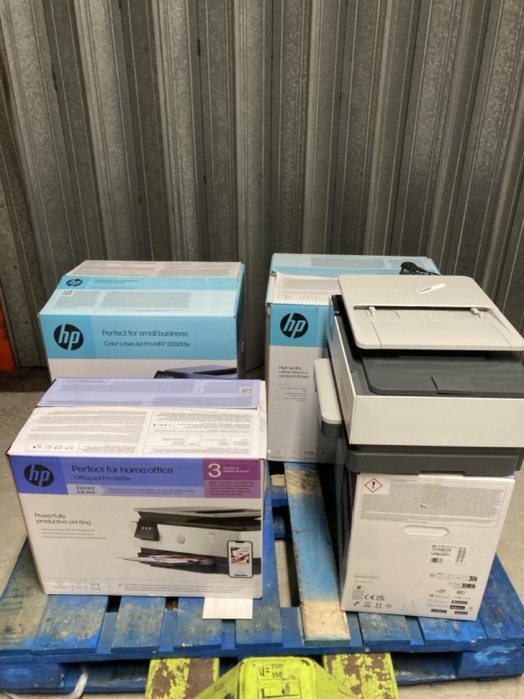 Lot 103  
            Birmingham Premium - Collection or Optional Delivery Available 

                
4 X PRINTERS TO INCLUDE HP, (ORIGINAL RRP - £900). [JPTB7000] (KERBSIDE PALLET DE...