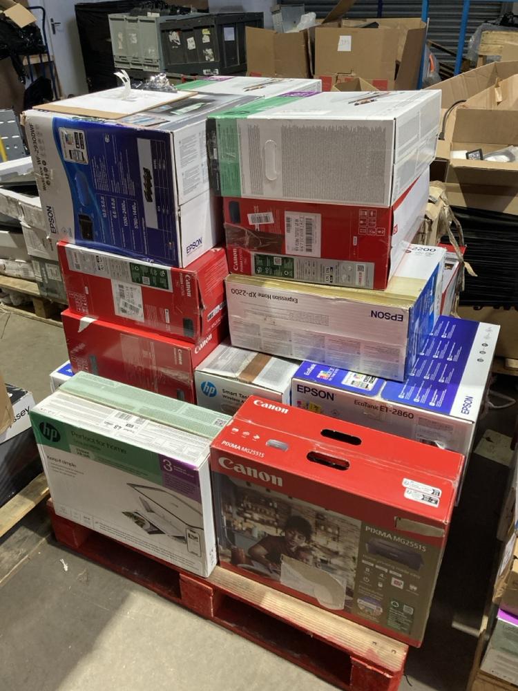 Lot 105  
            Birmingham Premium - Collection or Optional Delivery Available 

                
20 X PRINTERS TO INCLUDE HP, EPSON, BROTHER PRINTERS (ORIGINAL RRP - £1600). [JPT...