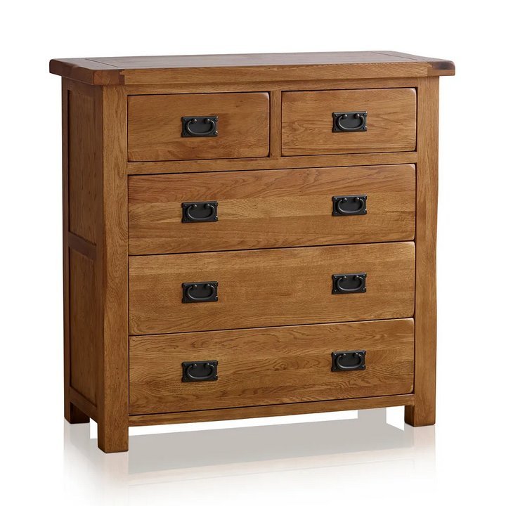 Lot 11  
            Marchington SR10 - Delivery or Collection 

                
OAK FURNITURELAND ORIGINAL RUSTIC SOLID OAK 3+2 CHEST OF DRAWERS - ORIGINAL RRP £...