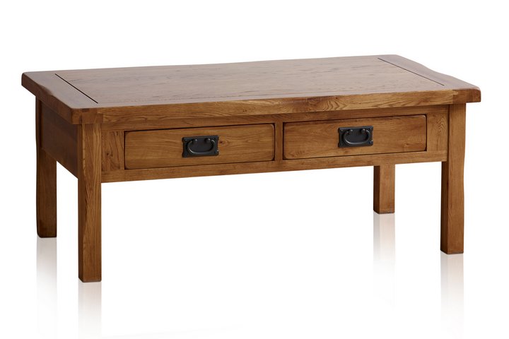Lot 163  
            Marchington SR10 - Delivery or Collection 

                
OAK FURNITURELAND ORIGINAL RUSTIC SOLID OAK 4 DRAWER STORAGE COFFEE TABLE - ORIGI...